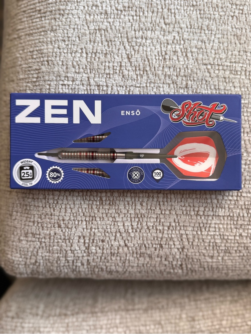ZEN Ensō Steel Tip Darts - Blue with Red Flight